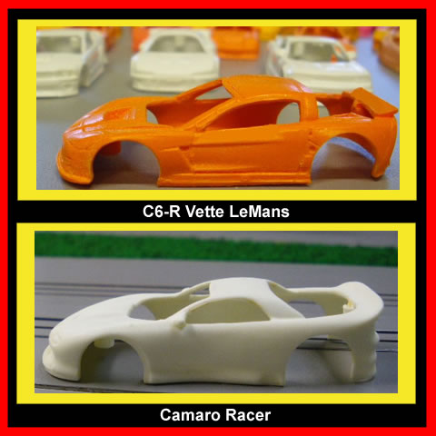 C6R Vette LeMans and Camaro Racer slot cars